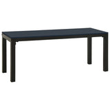 Garden Bench Black Steel Garden Bench Rectangular Vintage 317141