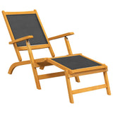 Outdoor Deck Chairs 2 pcs Solid Wood Acacia and Textilene 3120441