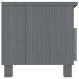 TV Cabinet HAMAR Dark Grey 106x40x40 cm Solid Wood Pine 340470