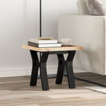ZNTS Coffee Table Y-Frame 40x40x35.5 cm Solid Wood Pine and Steel 3282768