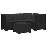 4-Seater Garden Sofa Rattan Look PP Anthracite 3443994