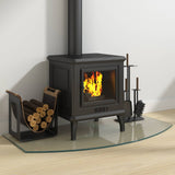 Fireplace Glass Plate Transparent 100 x 50 cm Glass 353882