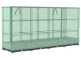 Raised Bed with Greenhouse Cover Rattan Look 160x40x123 cm 4015840