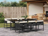 Garden Dining Set Black, Cream White 3211266