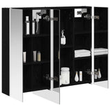Bathroom Mirror Cabinet Black Oak 83.5 x 15.5 x 70 cm 889264