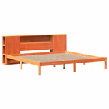 Bookcase Bed without Mattress Wax Brown 200x200 cm Solid Wood Pine 3321558