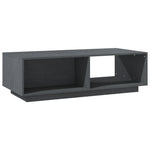 Coffee Table Grey 110x50x33.5 cm Solid Pinewood 809884