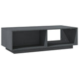 Coffee Table Grey 110x50x33.5 cm Solid Pinewood 809884
