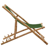 Beach Chair Green Bamboo and canvas Perfect for adults Foldable 313021