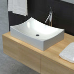 Bathroom Ceramic Porcelain Sink Art Basin White High Gloss 140700