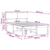 Double Bed Frame with Headboard ROSTOCK Natural 120 x 200 cm 903336