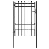 Fence Gate HORST 100 x 150 cm Metal Black Lockable 42034061