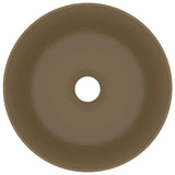 Luxury Wash Basin Round Matt Cream 40x15 cm Ceramic 147018