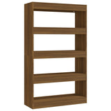Book Cabinet/Room Divider Brown Oak 80x30x135 cm Engineered Wood 813622