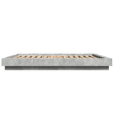 ZNTS Bed Frame with LED Lights without Mattress Concrete Grey 150x200cm 3281094