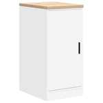 ZNTS Garage Cabinets 2 pcs White Engineered Wood 3328296