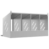 Chicken Nesting Box with 4 Compartments Galvanized Silver Metal 864344