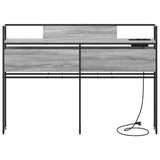 Storage Headboard with Shelf Grey sonoma 135 cm Engineered wood 859638