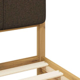 Bed Frame with Upholstered Headboard Whitewash and Taupe 904081