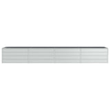 Garden Raised Bed 320x80x45 cm Galvanized Steel Silver 316892