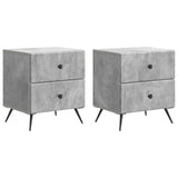 Bedside Cabinet 2 pcs Concrete Grey 43 x 34.5 x 47.5 cm 895452