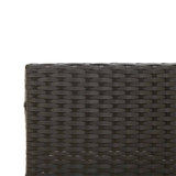 Garden Sofa with Table and Cushions L-shaped Black Poly Rattan 369048
