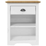 Bedside Cabinet BODO Brown 53x38.5x66 cm Solid Wood Pine 355054