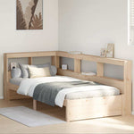 Bookcase Bed without Mattress 90x200 cm Solid Wood Pine 3324358