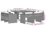 Garden Dining Set Grey, Brown, Dark Grey 3211202