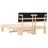 Bed Frame with Upholstered Headboard Black 150 x 200 cm 877481