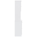 Highboard ALTA White 77x35x165 cm Solid Wood Pine 3187774