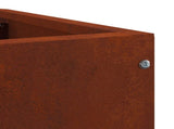 Corner Planter Rusty 60 x 60 x 35 cm Weathering steel 883646