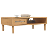 Coffee Table SENJA Rattan Look Brown 100x55x33 cm Solid Wood 358046