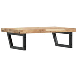Basin Shelf Wall Mounted Steel and Solid Wood Acacia 3302807