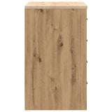 ZNTS Garage Storage Cabinet Artisan Oak 60x51x85 cm Solid Wood Pine 860606