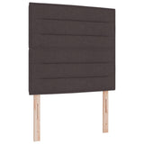 ZNTS Bed Frame in Dark Brown, 90x190 cm, Fabric 3344616