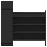 Shoe Cabinet Black 100.5x28x100 cm Engineered Wood 840423