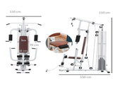 Multifunction Home Gym Weight Training Workout Station Fitness Strength Machine, White T3398P349212