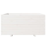 Garden Planter White 100x100x49.5 cm Solid Wood Pine 3282540