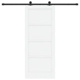 Sliding Door ORKDAL White 83 x 202 cm Solid Pine Wood 3333477
