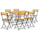 7 Piece Folding Outdoor Dining Set Solid Acacia Wood 3058156