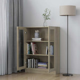 Vitrine Cabinet Sonoma Oak 82.5x30.5x115 cm Engineered Wood 802753