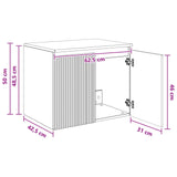Wall-mounted Bathroom Cabinet Smoked Oak 62.5 x 44.5 x 50 cm 890477