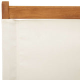 Folding Garden Chairs 6 pcs Cream White Fabric and Solid Wood 3214638