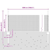 Welded Wire Fence with Posts 50 x 0.5 m PVC-Coated Steel Green 3336502