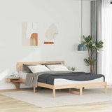 Bed Frame with Headboard Brown 150 x 200 cm Solid Pine Wood 873442