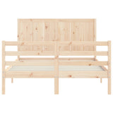Bed Frame without Mattress 140x190 cm Solid Wood 3194486