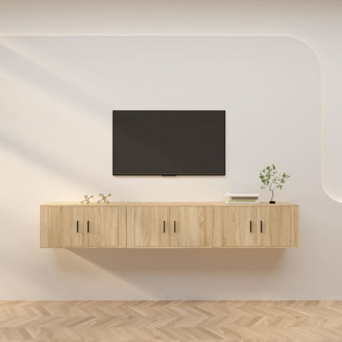 Wall-mounted TV Cabinets 3 pcs Sonoma Oak 80x34.5x40 cm 3188361