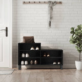 Shoe Cabinet Black 102x36x60 cm Engineered Wood 831397