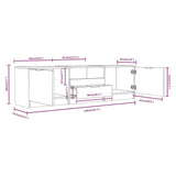 TV Cabinet Sonoma Oak 140x35x40 cm Engineered Wood 811451